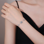 Klassisches ineinandergreifendes Moissanit-Armband