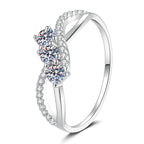 Intertwining Love Moissanite Ring