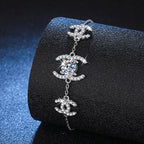 Klassisches ineinandergreifendes Moissanit-Armband