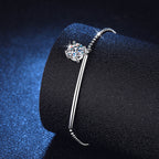 Elegant Half-Moon Curve Moissanite Bracelet