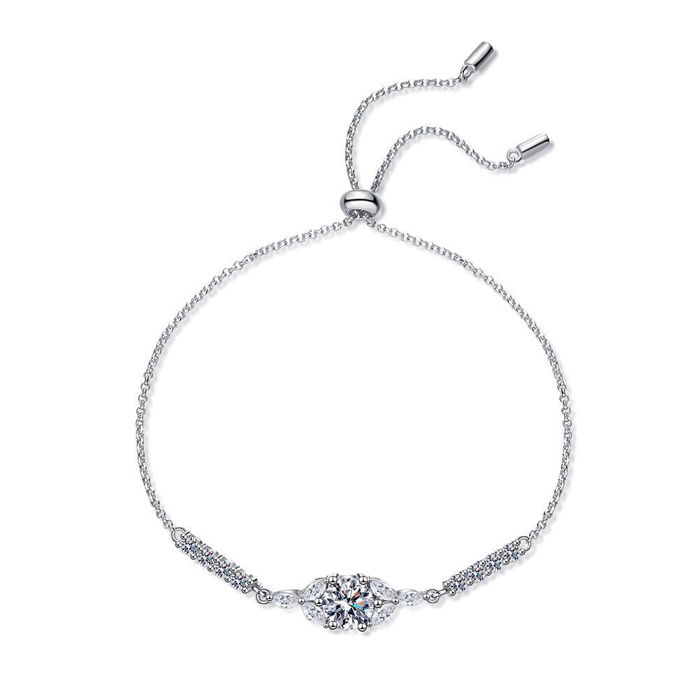 Armband "Blühende Sternenblume" mit Moissanit