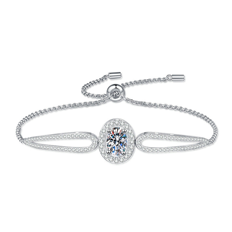 "Pigeon's Egg" Teardrop Moissanite Bracelet
