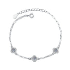 Kleeblatt-Moissanit-Armband