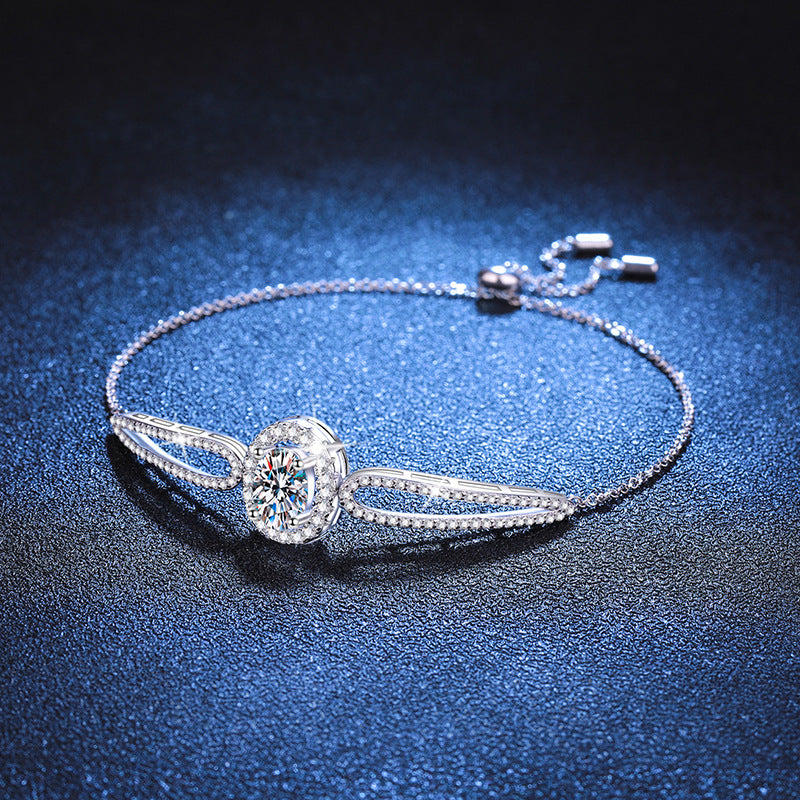 "Pigeon's Egg" Teardrop Moissanite Bracelet
