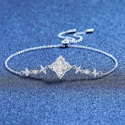 Marquise-Clover Moissanite Bracelet