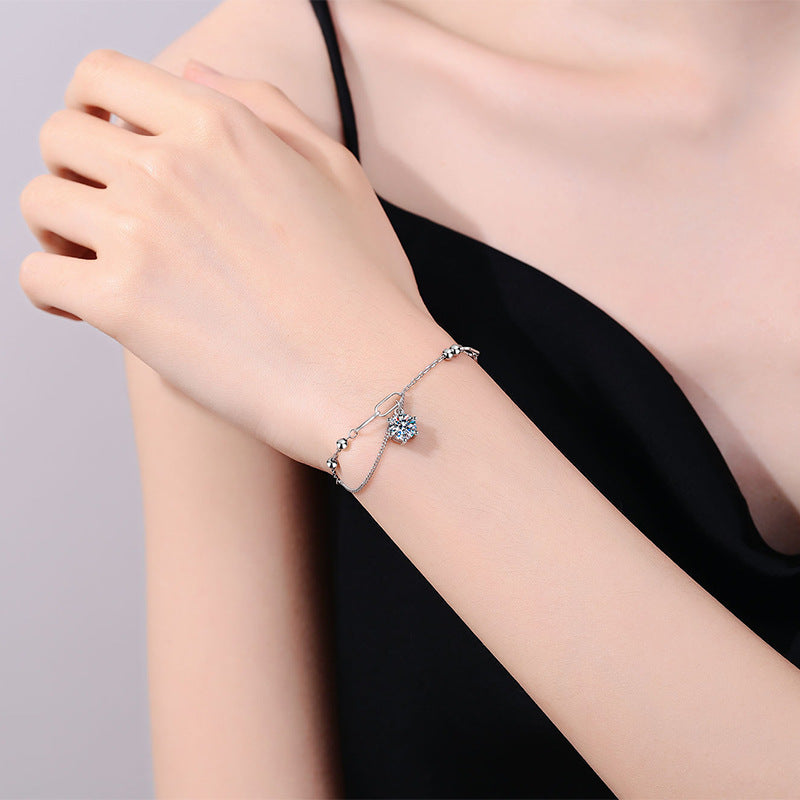 Klassisches Solitaire Moissanit Armband