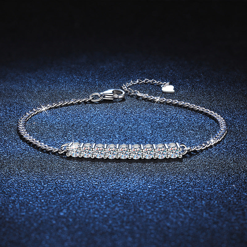 Smiling Curve Moissanit Armband