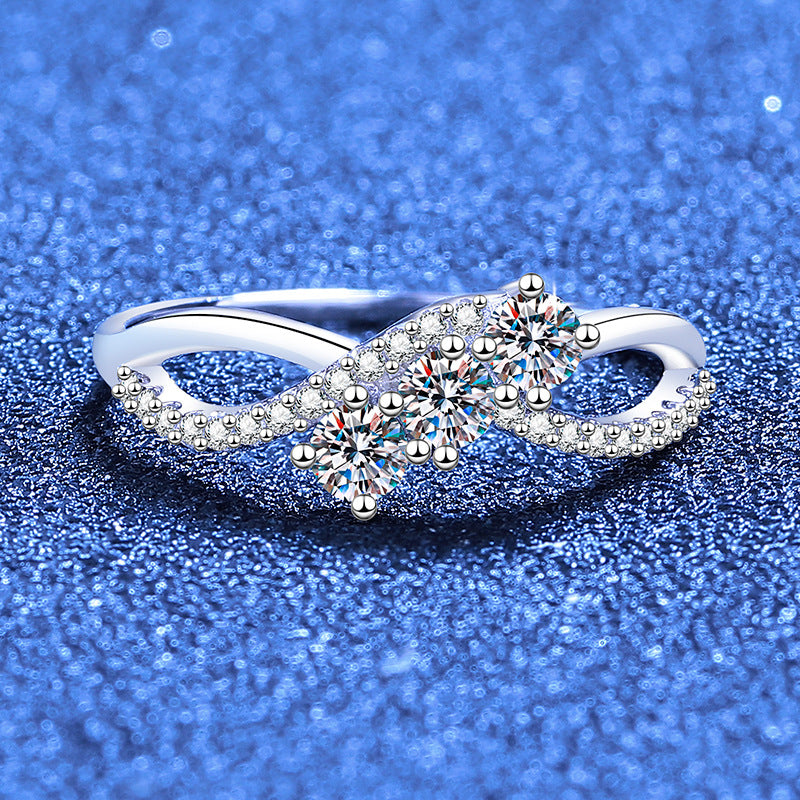 Intertwining Love Moissanite Ring