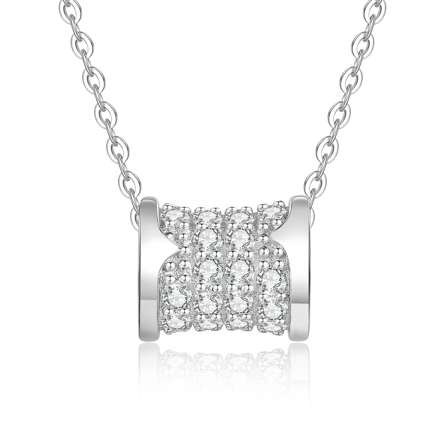 Full-Pave "Hourglass" Moissanite Necklace