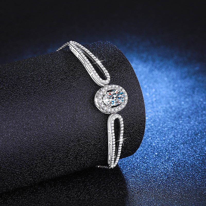 "Pigeon's Egg" Teardrop Moissanite Bracelet