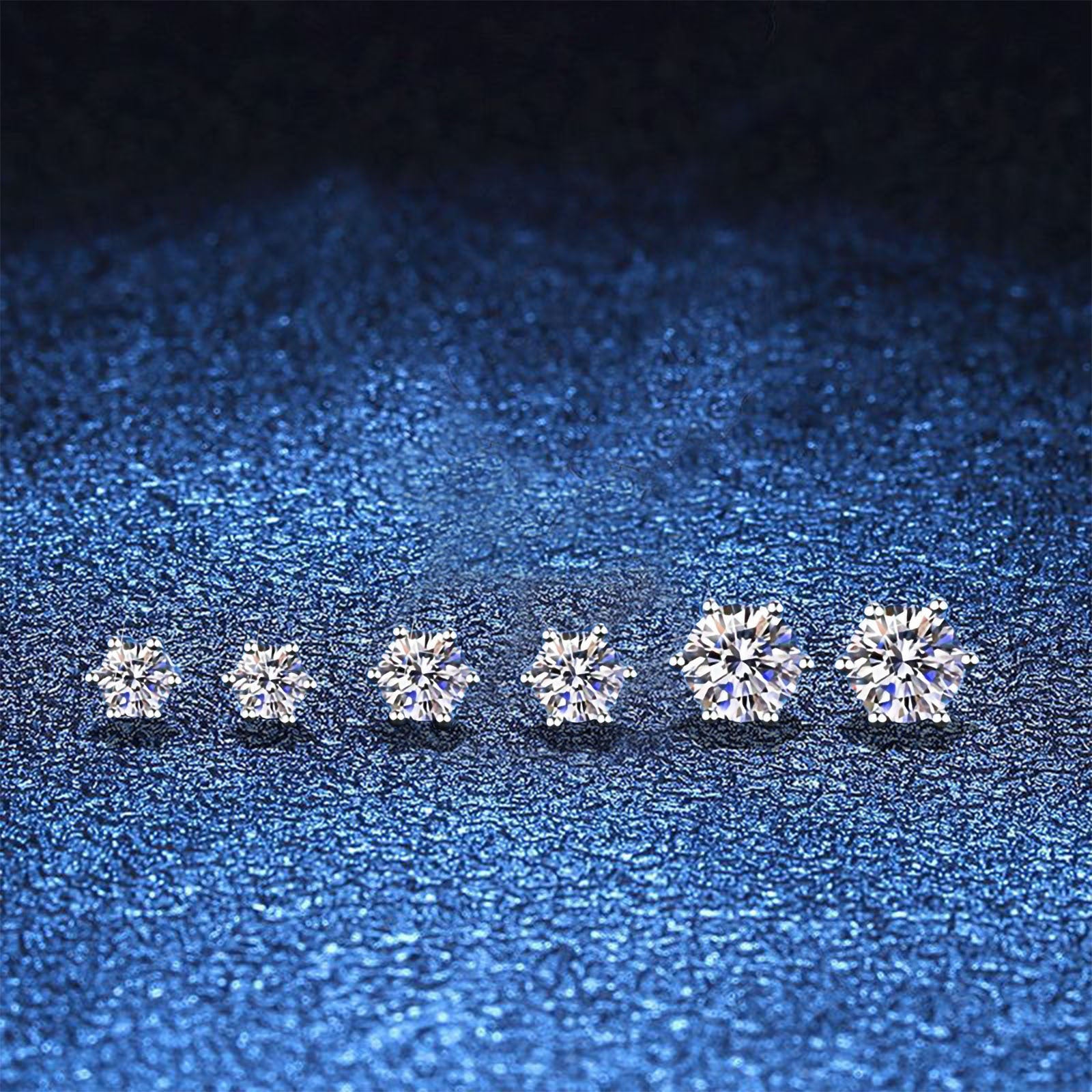 Six-Prong Moissanite Earrings
