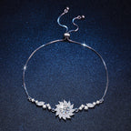 Strahlendes Sonnenblumen-Moissanit-Armband