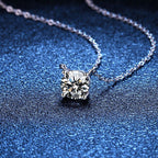 Classic Four-Prong Solitaire Moissanite Necklace