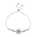 Strahlendes Sonnenblumen-Moissanit-Armband