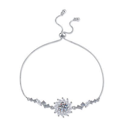 Radiant Sunflower Moissanite Bracelet