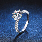 Bold Tiger Claw Moissanite Engagement Ring