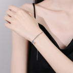 Elegant Half-Moon Curve Moissanite Bracelet