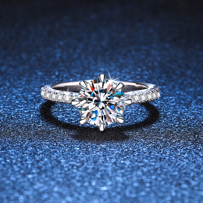 Bold Tiger Claw Moissanite Engagement Ring