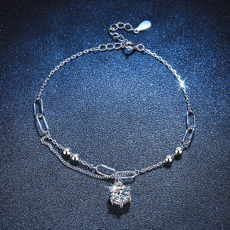 Klassisches Solitaire Moissanit Armband