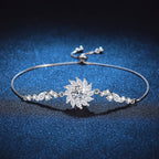 Strahlendes Sonnenblumen-Moissanit-Armband