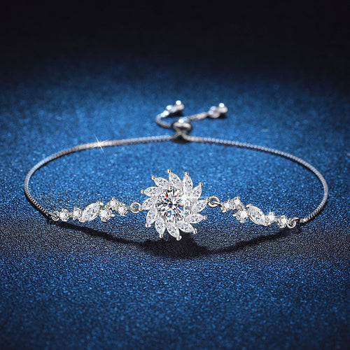 Radiant Sunflower Moissanite Bracelet