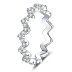 Chic Wavy Moissanite Eternity Ring