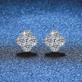 Elegant Four-Leaf Clover Moissanite Stud Earrings
