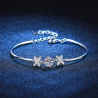 Elegant Bow-Knot Moissanite Bracelet