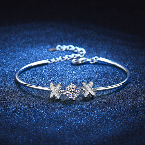 Elegant Bow-Knot Moissanite Bracelet