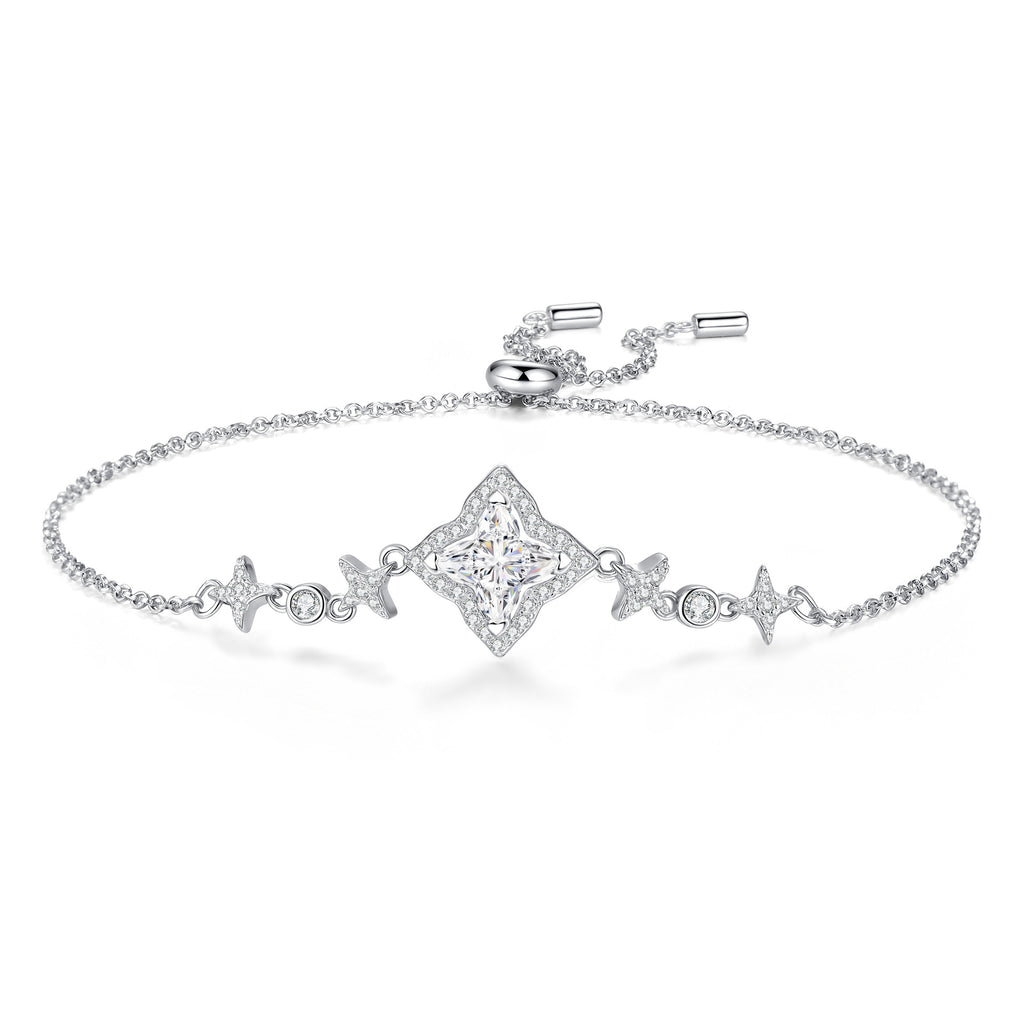 Armband mit Marquise-Klee-Moissanit