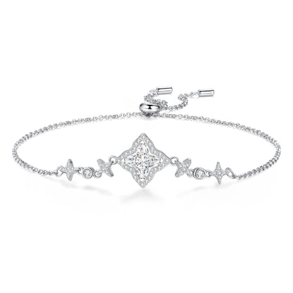 Marquise-Clover Moissanite Bracelet