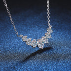 Minimalist Curved Smile Moissanite Necklace