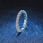 Luxuriöser 2,2 Karat Voll-Eternity Moissanit-Ring