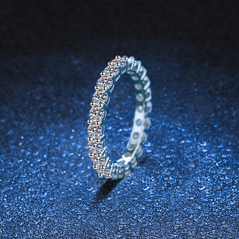 Luxurious 2.2 Carat Full Eternity Moissanite Ring