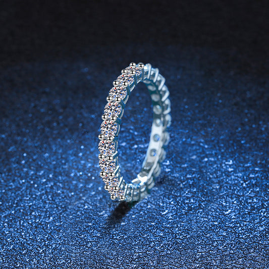 Luxurious 2.2 Carat Full Eternity Moissanite Ring