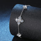 Clover Lucky Charm Moissanite Bracelet