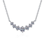 Minimalist Curved Smile Moissanite Necklace