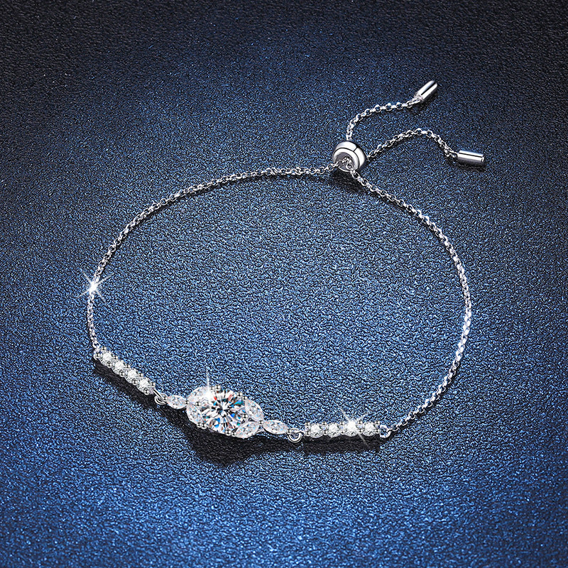 Armband "Blühende Sternenblume" mit Moissanit