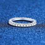 Dainty 0.87ct Full Eternity Moissanite Ring