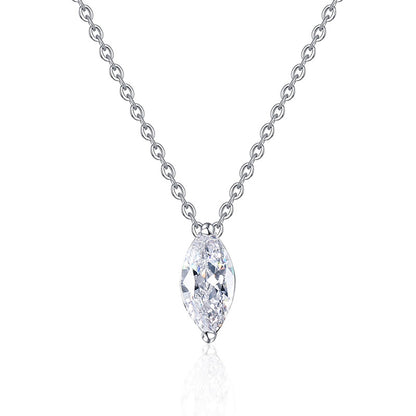 Elegante Halskette mit Marquise-Schliff Moissanit-Anhänger