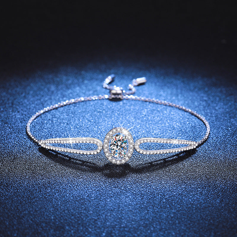 "Pigeon's Egg" Teardrop Moissanite Bracelet