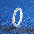 Dainty 0.87ct Full Eternity Moissanite Ring