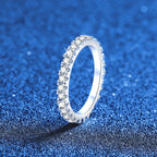 Dainty 0.87ct Full Eternity Moissanite Ring