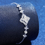 Armband mit Marquise-Klee-Moissanit