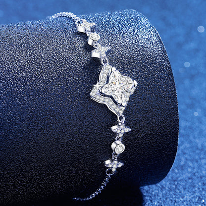 Marquise-Clover Moissanite Bracelet