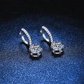 Classic 6-Prong Moissanite Drop Earrings