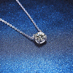 Classic Four-Prong Solitaire Moissanite Necklace
