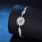 Strahlendes Sonnenblumen-Moissanit-Armband