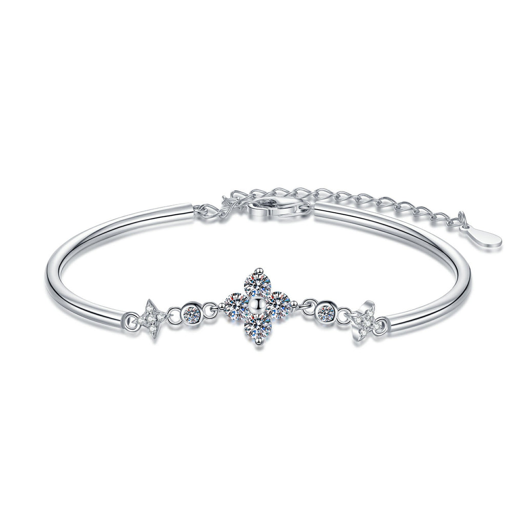 Clover & Twin-Star Moissanite Bracelet