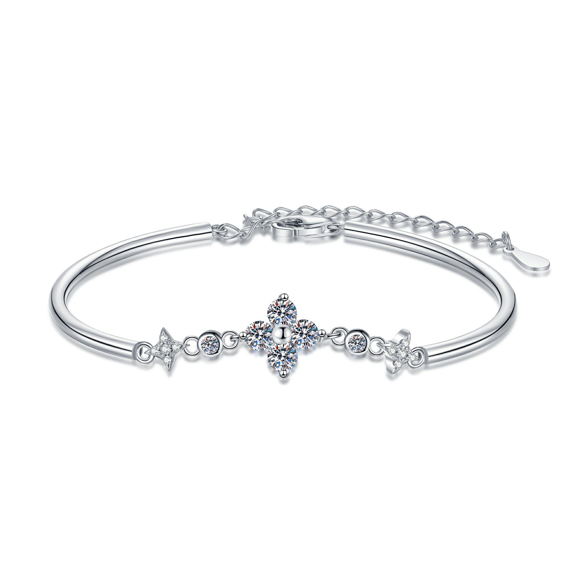 Klee- & Twin-Star Moissanitarmband